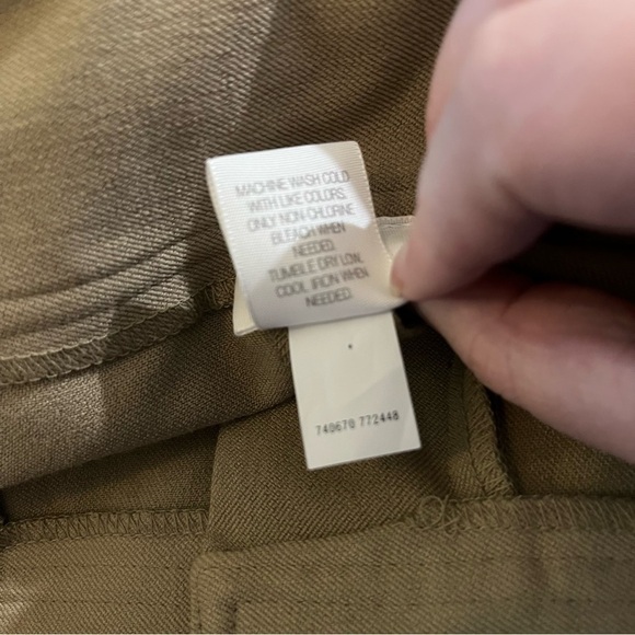 Apt 9 Pleated Straight Leg Ponte Dress Pants Khaki Tan 6 - Picture 4 of 7